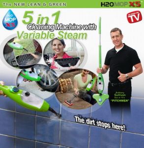 Швабра паровая H2O Mop X5 зеленая   ― lipli.ru Телемагазин удивительных товаров